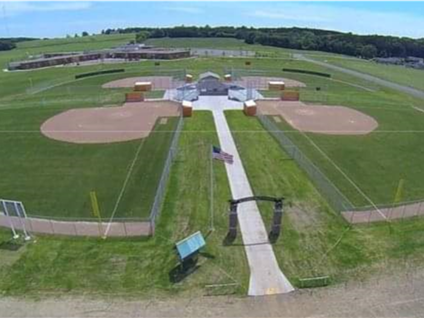 aerial baseball field