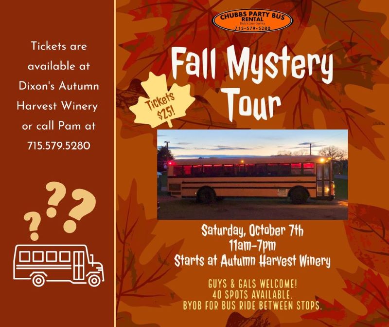 Fall Mystery Bus Tour GO Chippewa County Wisconsin