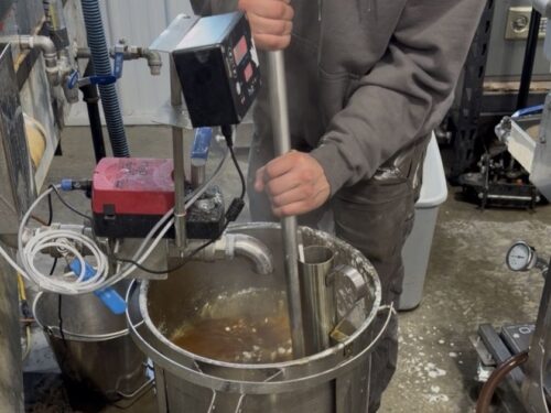 Man stirring Maple Syrup