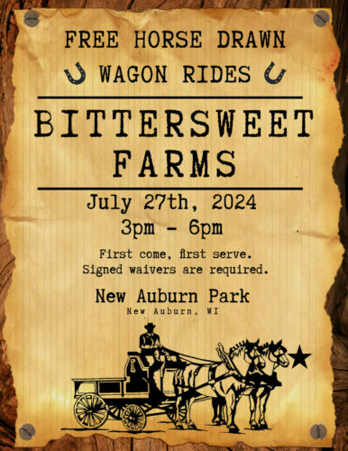 Wagon Rides Sign Horse Drawn Wagon Rides @ New Auburn Park » GO Chippewa County Wisconsin