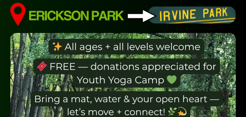 Yoga & Hike in the Park: Heart & Soul Stroll @ Erickson to Irvine Park