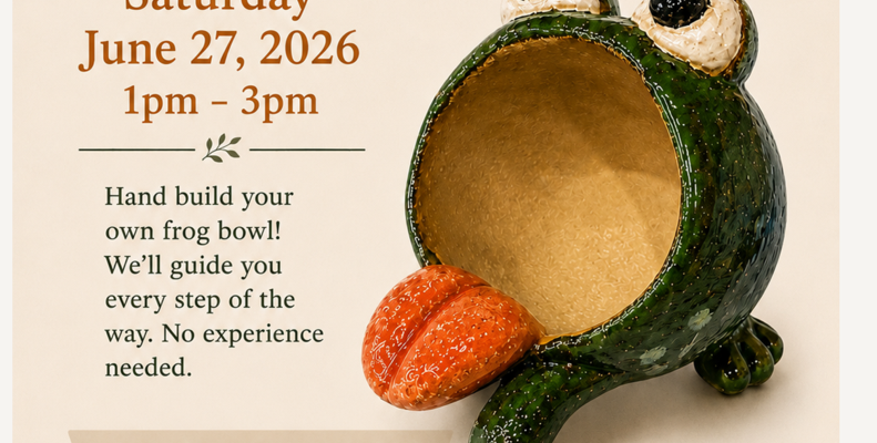 Ceramic Frog Bowl – Kid’s Class