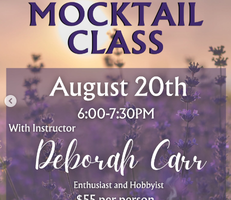 Lavender Mocktail Class @ Pondview Lavender Farm