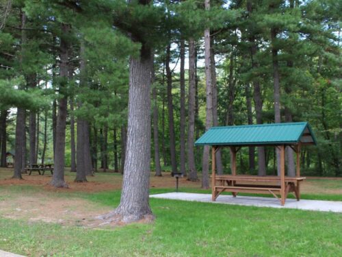 picnic spot at irvine park under the trees
