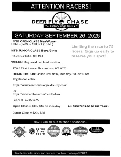 deer fly chase info poster